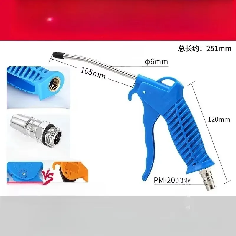 Пневматический продувочный пистолет Tiy, тип ЕС и Японии, страйкбольные пистолеты, инструмент для очистки, спрей для пыли, порт 1/4 дюйма, тряпка для очистки, 1 шт.