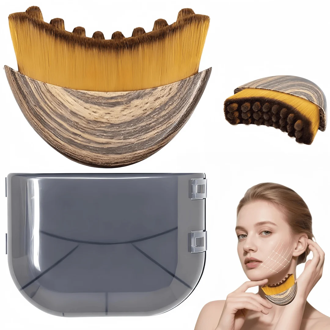 Ergonomic Lymphatic Contour Face Brush for Lymphatic Drainage Massaging Precise Skin Fit New Face Massager Tool