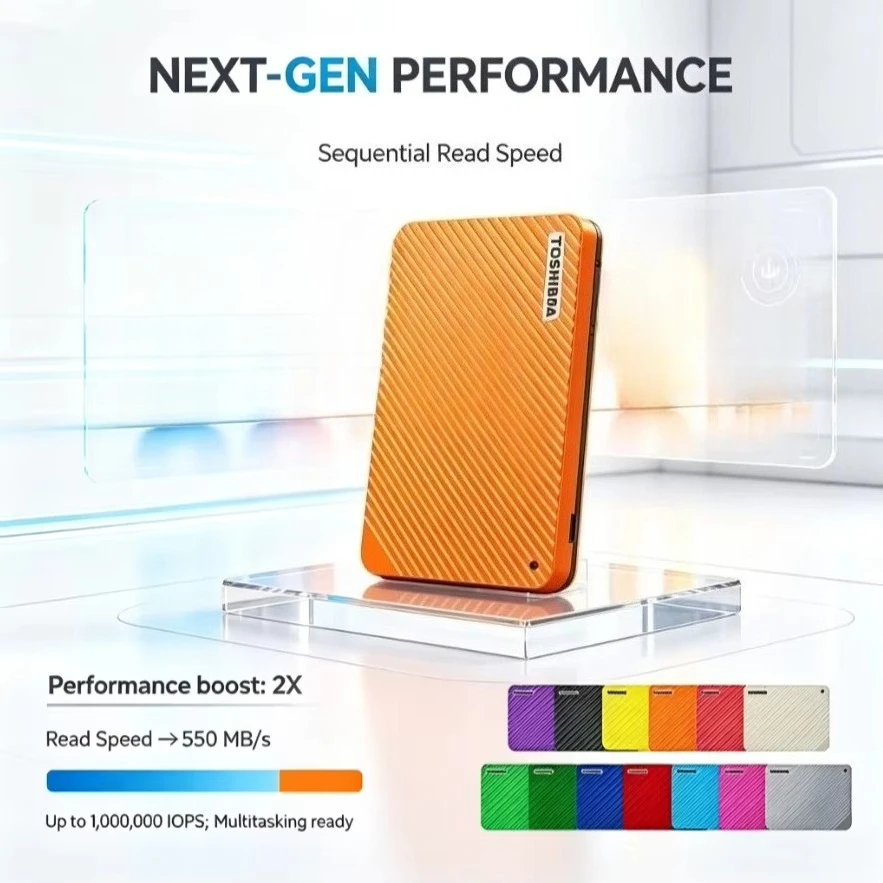 Original A3-5 Portable External Hard Drive Pink/Orange/Wind Red Large Capacity Storage Disk for Laptop Desktop Notebook Backup