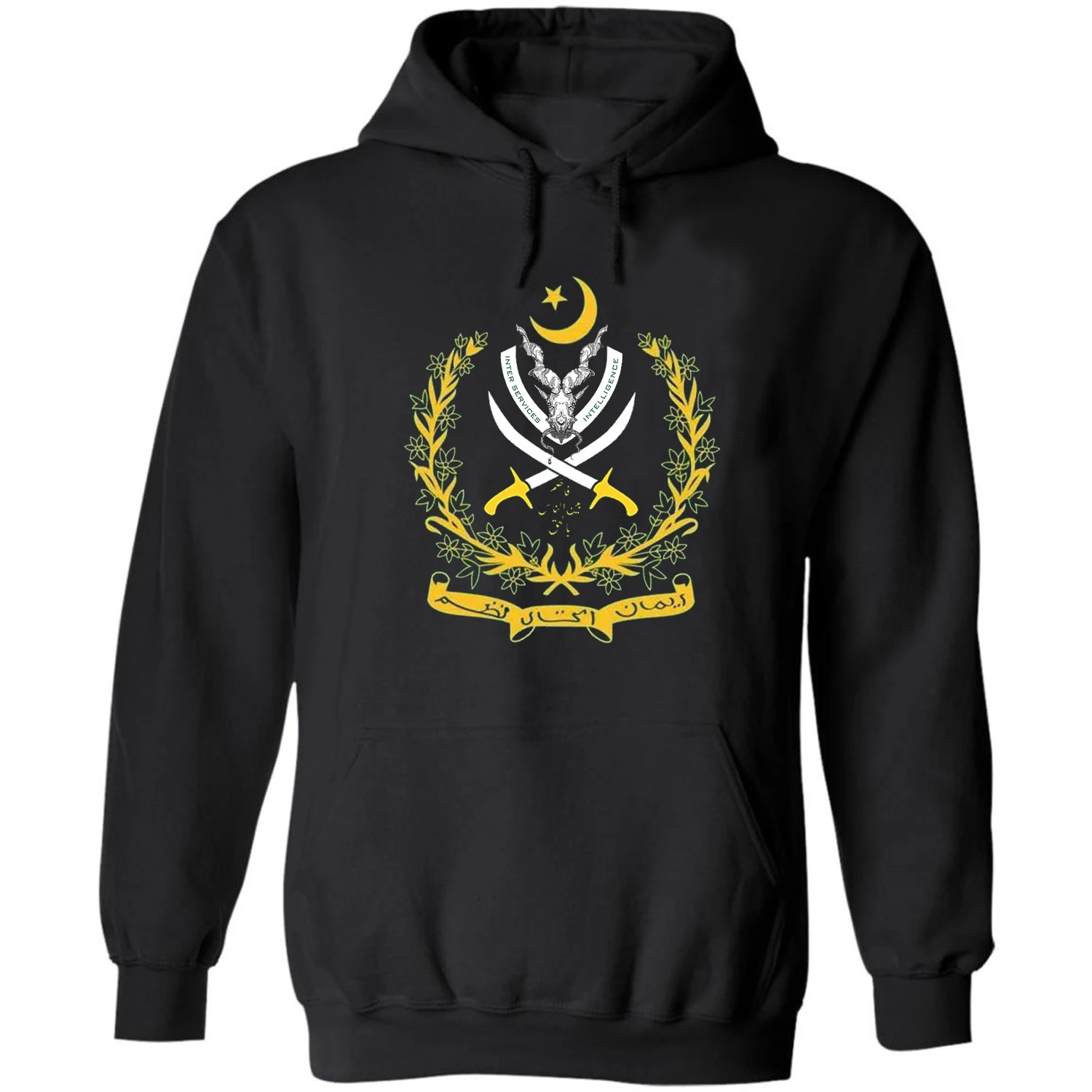 

Pakistan Intelligence Agencise ISI Inter-Services Intelligence Pullover Hoodie 100% Cotton Comfortable Casual Mens Sweatshirt