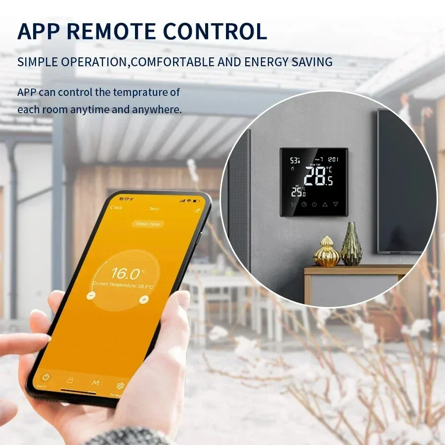 Bingoelec Tuya Thermoregulator WIFI Warm Floor Thermostat for Electric Heating Temperature Controller Gas Boiler Smart Home