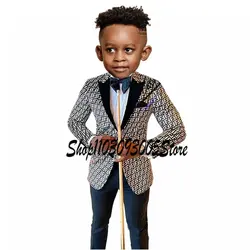 Handsome Letter Boys Suit Jacket Pants 2 Piece Set Peak Lapel Wedding Fashion Party Dresses Kids Blazer Set Tuxedo for Child