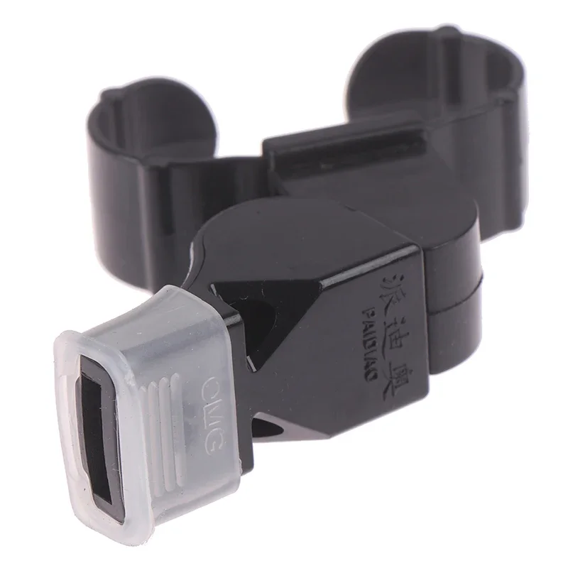 البلاستيك الأسود Pealess قبضة الاصبع الرياضة تزلج / كرة القدم الحكم الفم صافرة