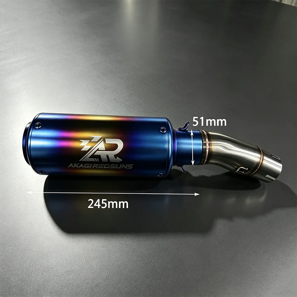 Stainless Steel Motorcycle Exhaust Middle Link Pipe For Kawasaki Z400 2017 2018 2019 Mid Pipe Modified Slip On