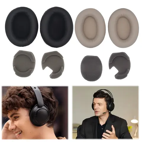 Almohadillas de repuesto para auriculares, cojines de cuero proteico, fundas para auriculares Sony WH-1000XM4