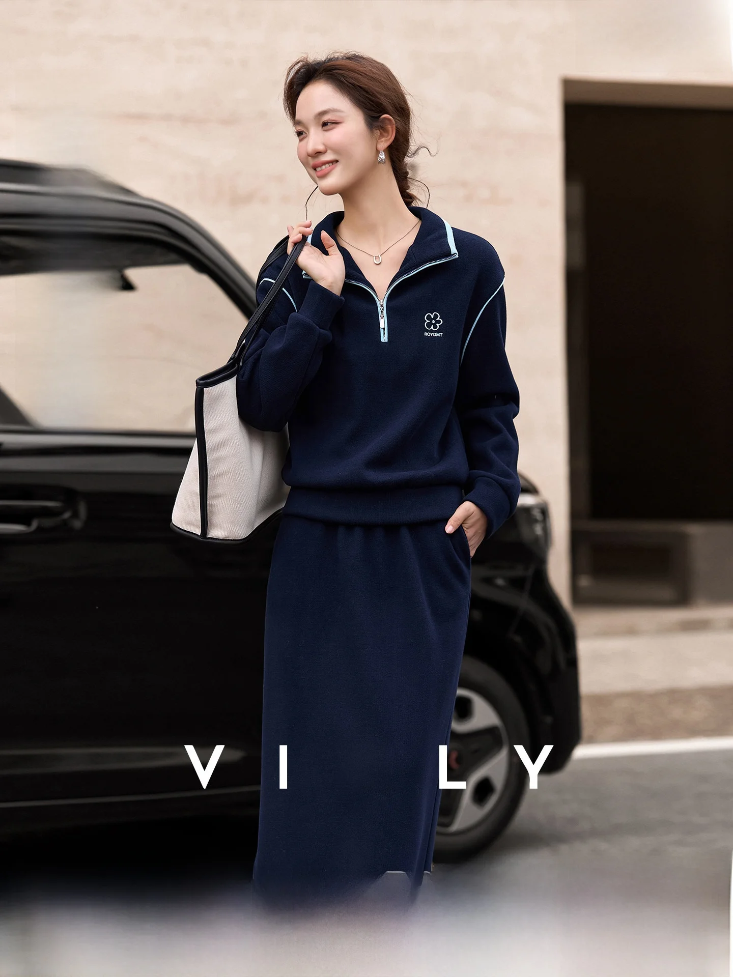 

Women's Fce Lined Zip up Hoodie And Skirt Set Casual Sle Long Sve Stand Collar Thermal Wear Faionable Autumn Winter...