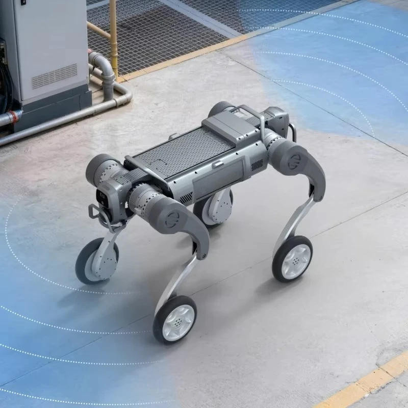 Wheel-Leg Type Quadruped Robot Dog E1-W Industrial Inspection Operation Intelligent Learning Electric Power Petrochemical