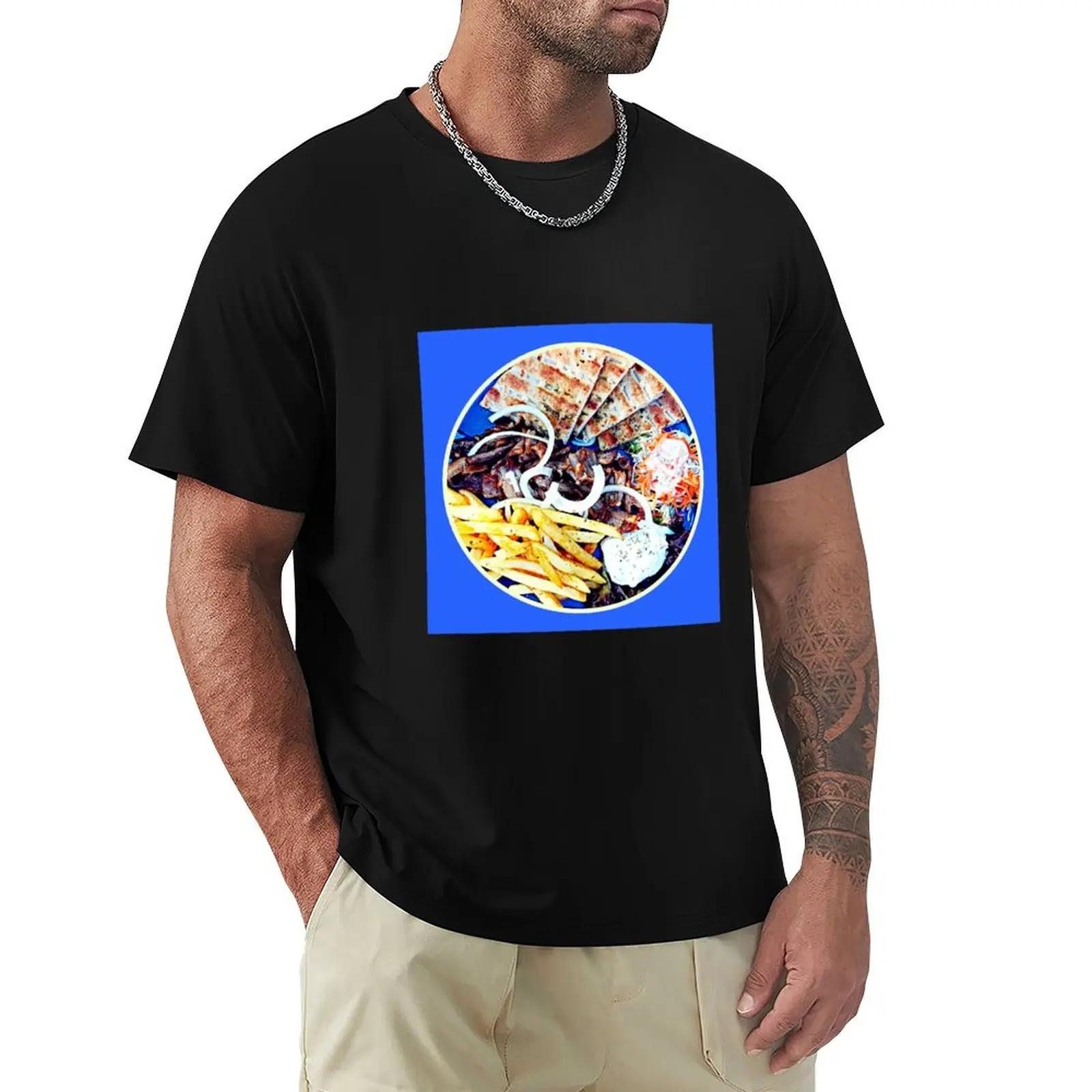 Gyros at the Pantheon T-Shirt Casual All Match Short Sleeve T-Shirt