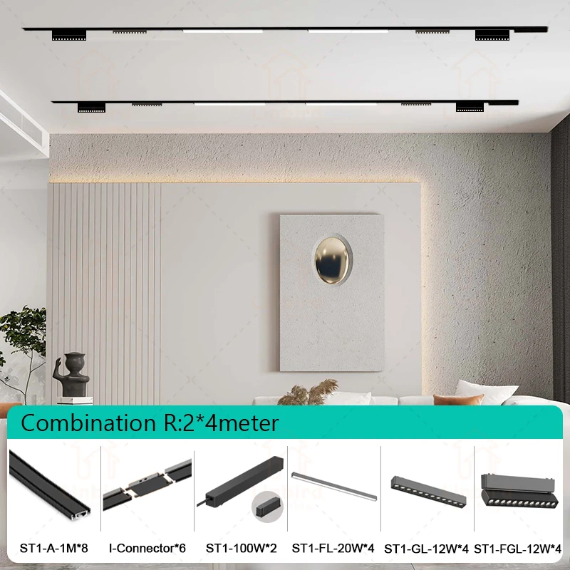 LINBIRD ST1 Ultradünne magnetische Schienenlichtkombination, 6 mm, Schwarz, Weiß, 3000 K, 4000 K, 5700 K, Magnet, keine Zelle erforderlich, modernes, flexibles Zuhause 6