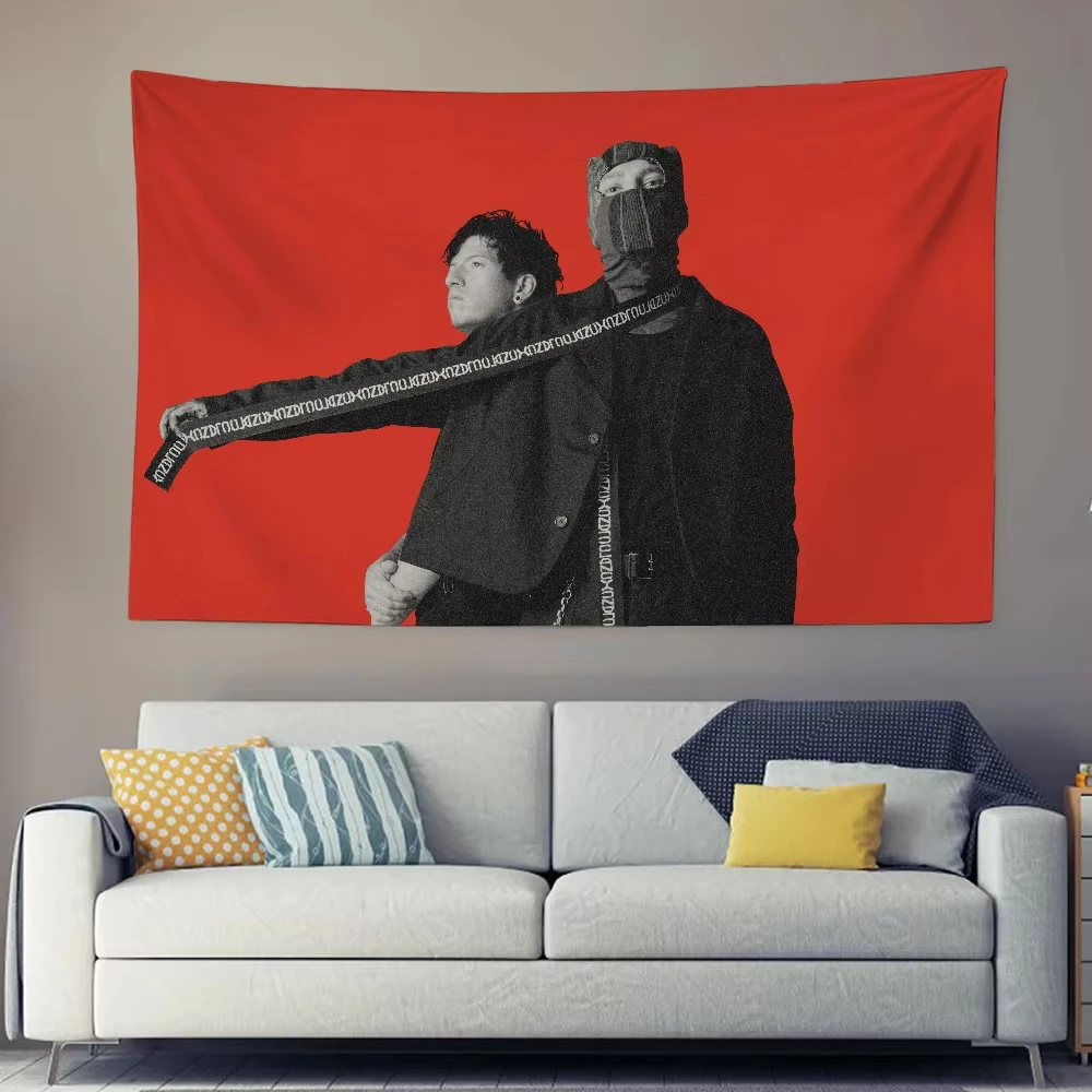 Official Twenty One Pilots Tapestry, Band Logo Wall Art for Music Fans Room Collectible Decor Gift