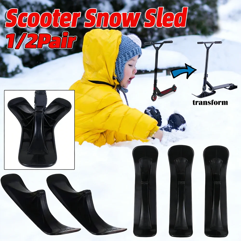 

2Pairs/1Pair Scooter Sled Sled Ski Board Snow Sledge Board Set Snow Ski Scooter Ski Scooter for Kids Outdoor Accessories