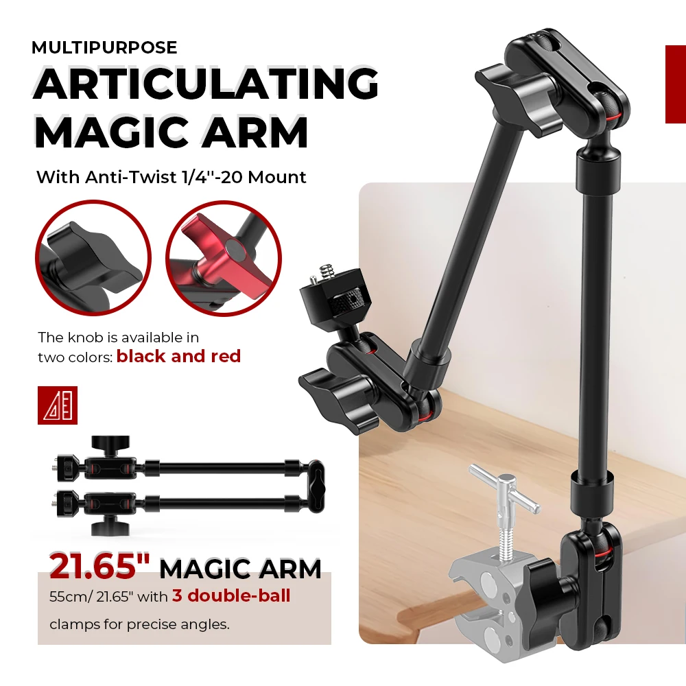 

CAMVATE Magic Arm Bracket Magic Friction Arm Bracket for Smartphone Camcorder Action Camera Gopro Clamp Mount Webcam Studio