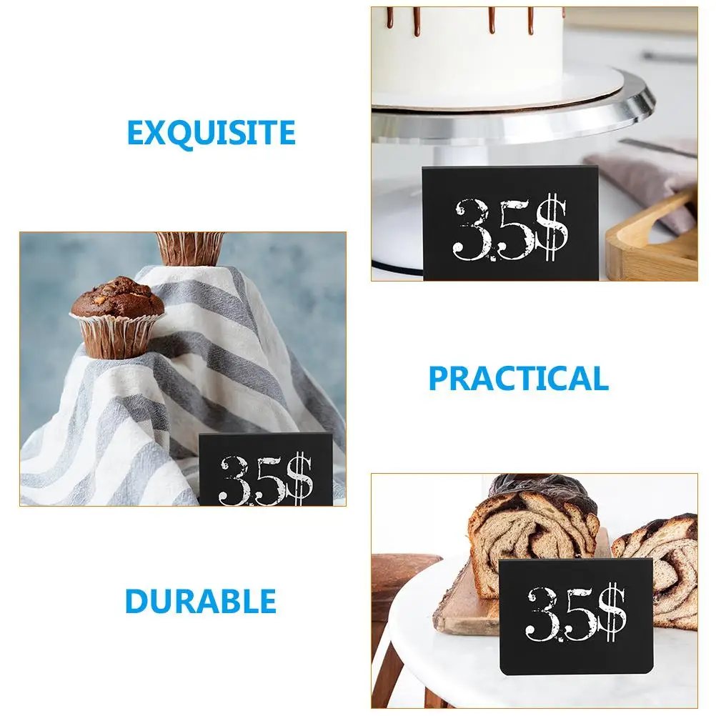 20 Pcs Small Chalkboard Sign PVC Wedding Table Signs Kitchen Reminder Food Labels Buffet Memo Board Blackboard