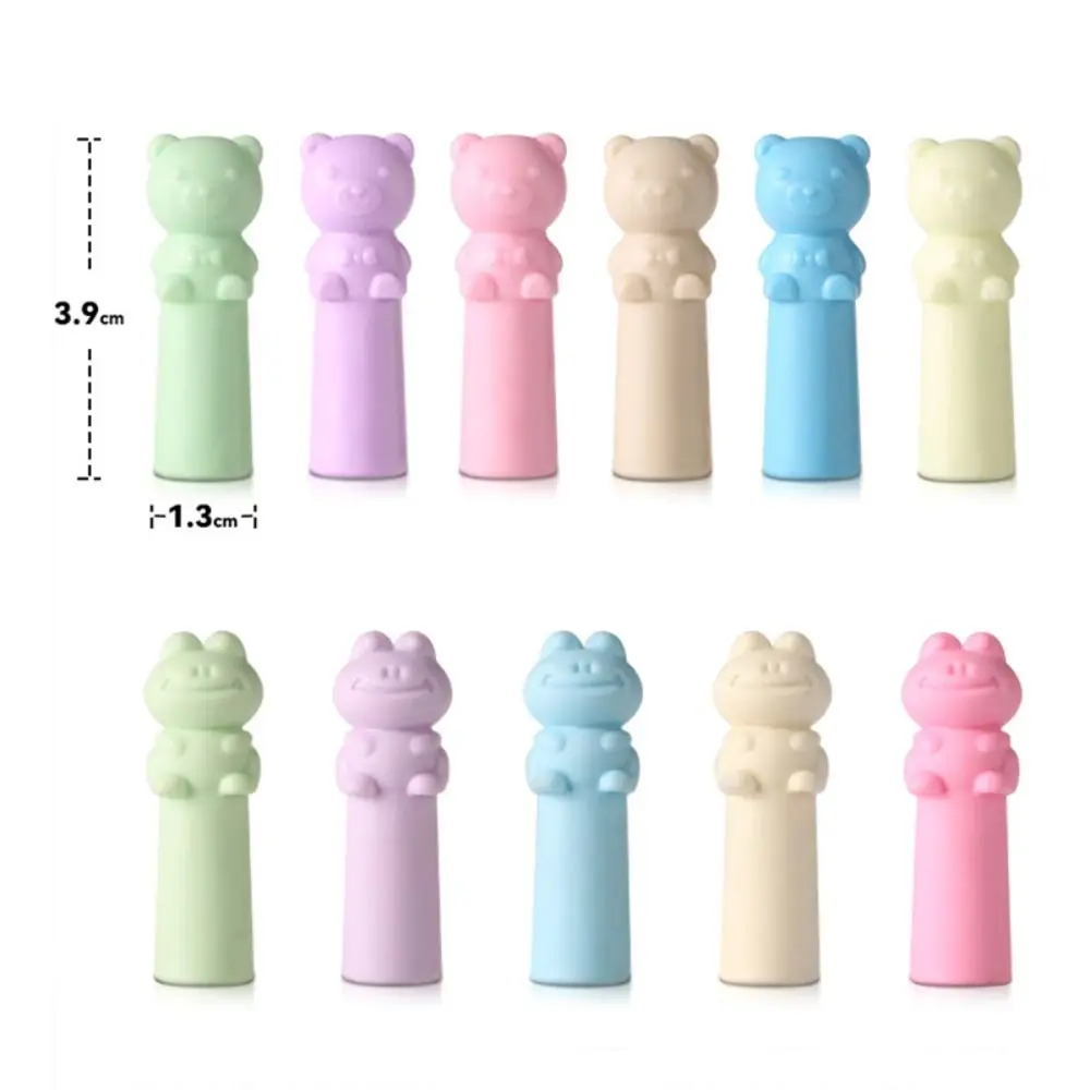 10PCS High Quality Cat Shape Pencil Nib Protective Cap Correction Stationery 2 in 1 Pencil Extender Pen Top Cover Students Gift