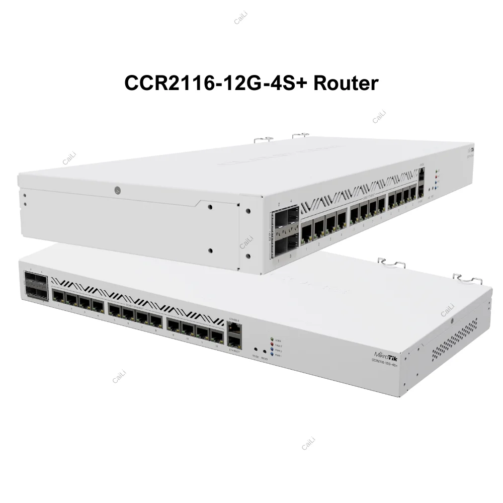 Mikrotik CCR2116-12G-4S+ 16 Cores 10G Enterprise ROS 16G DDR4 16-CORE 2GHZ CPU 10G SFP+ M2 PCIE SLOT Dual - طاقة زائدة عن الحاجة #3