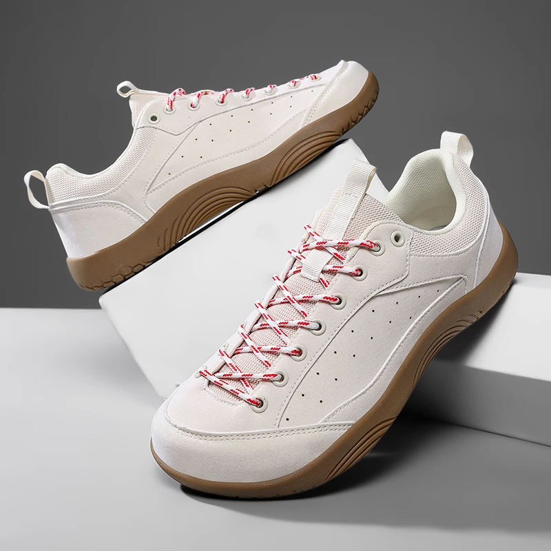 

New Unisex Wider Shoes Men's Casual Soft Sole Wide-Toe Shoes Comfortable Lenther Walking Sneakers Outdoor Wider Barefoot Shoes