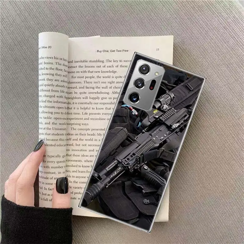 The Military Weapon Phone Case For Samsung S24 S23 S22 Ultra Fundas S21 Plus Galaxy S20 FE S10 Lite S10E S9 S8 S7 S6 Edge Cover