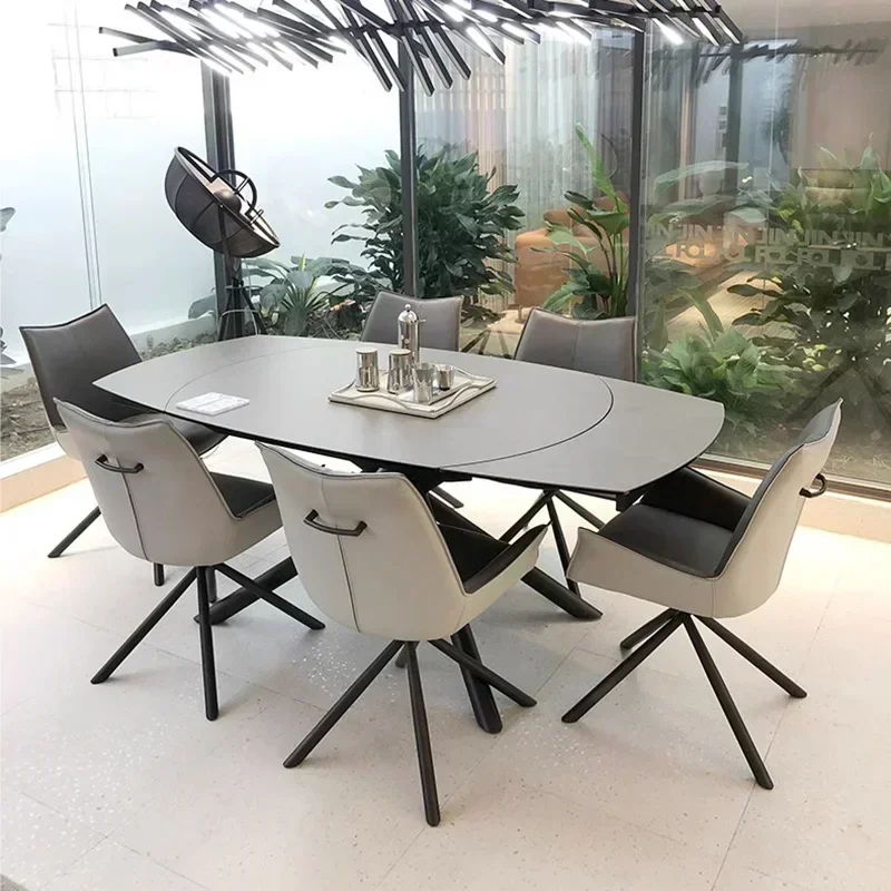 

Extendable Dining Table Set Table Modern Luxury Oval Mesa Centro Salon Elevable Y Extensible Table A Manger Extensible Design