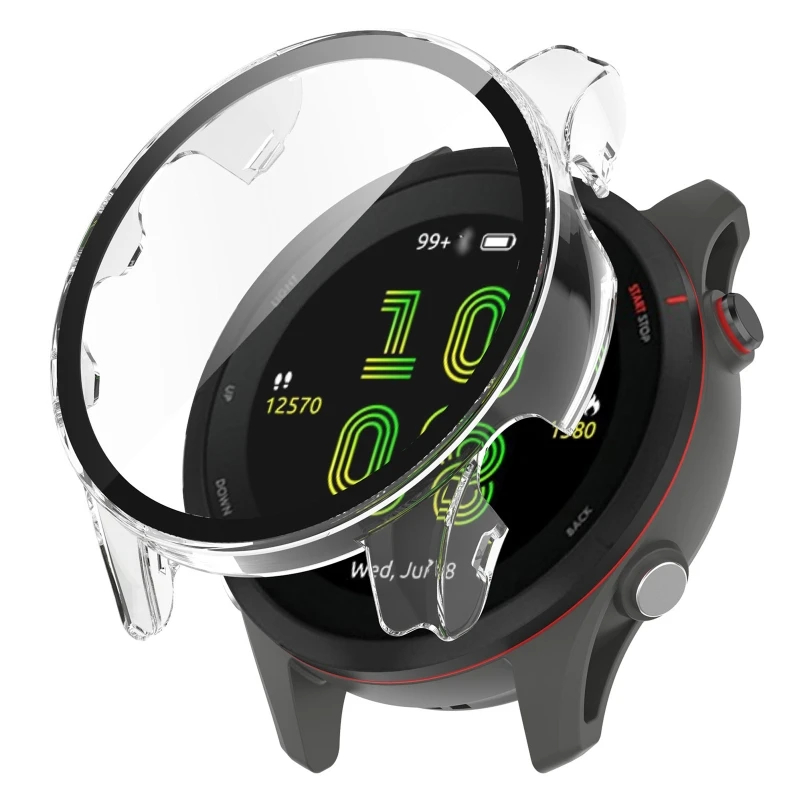 Guscio di protezione dello schermo del PC per Garmin Forerunner 955 255S 255 custodia protettiva per orologio cornice in pellicola temperata a copertura totale