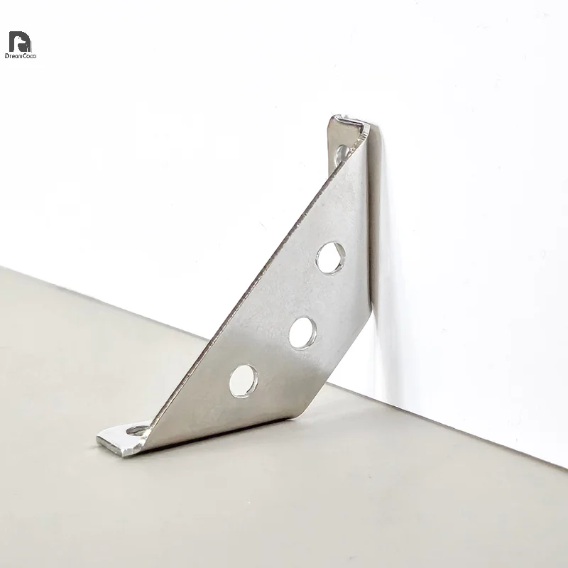 Soporte de estante de código de ángulo de trapecio, 5 piezas, sujetador con tornillo, abrazaderas de esquina, junta de acero inoxidable
