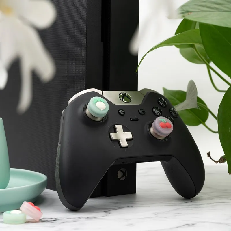 GeekShare Cute Fruit Silicone Sony PS5 PS4 Controller Joystick Caps XBOX ONE NS Pro Game Console Analog Thumb Stick Grips 4pcs