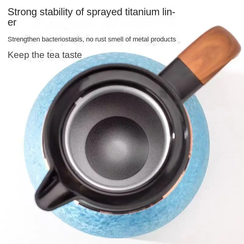 2025 New Titanium lid Insulation Kettle large Capacity Household Stew Teapot Office Tea And Water Separation Teapot