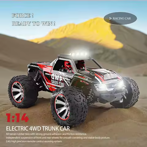 최신 WLtoys RC 자동차 업그레이드 2.4G 원격 제어 자동차 1:14 추가 쉘 휠이 있는 전기 고속 4WD 드라이브 오프로드 차량
