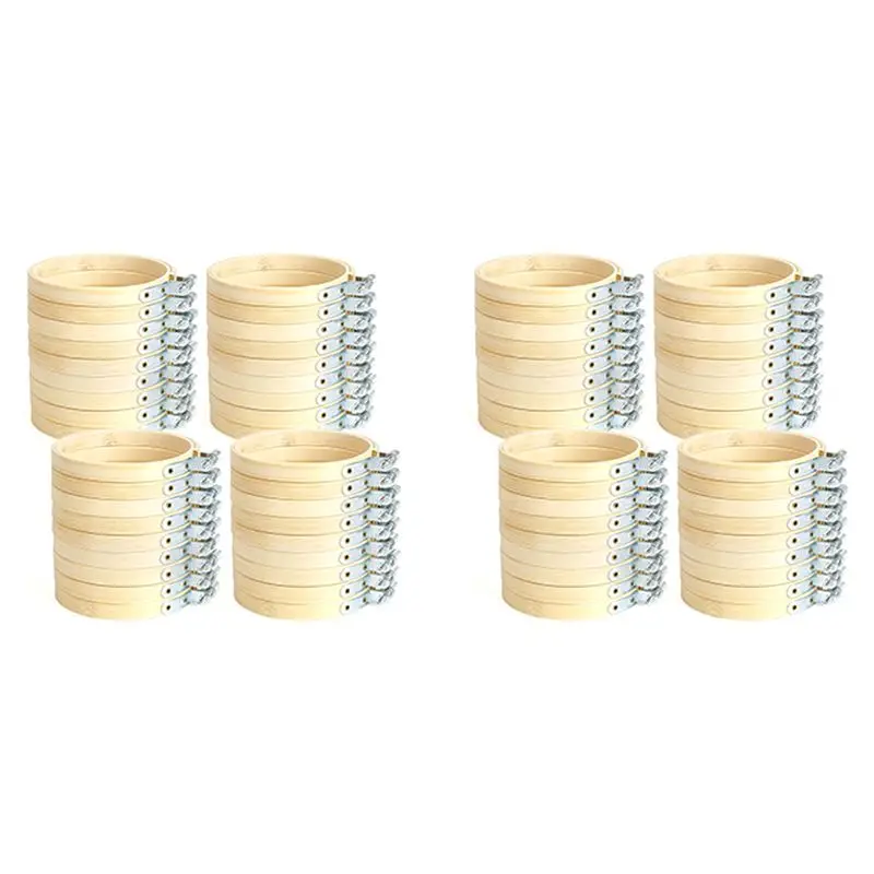

A53Q-72Pieces 3Inch Embroidery Hoop Mini Embroidery Hoop Bamboo Round Hoop For DIY Craft Needlework, Sewing And Crafts 8Cm