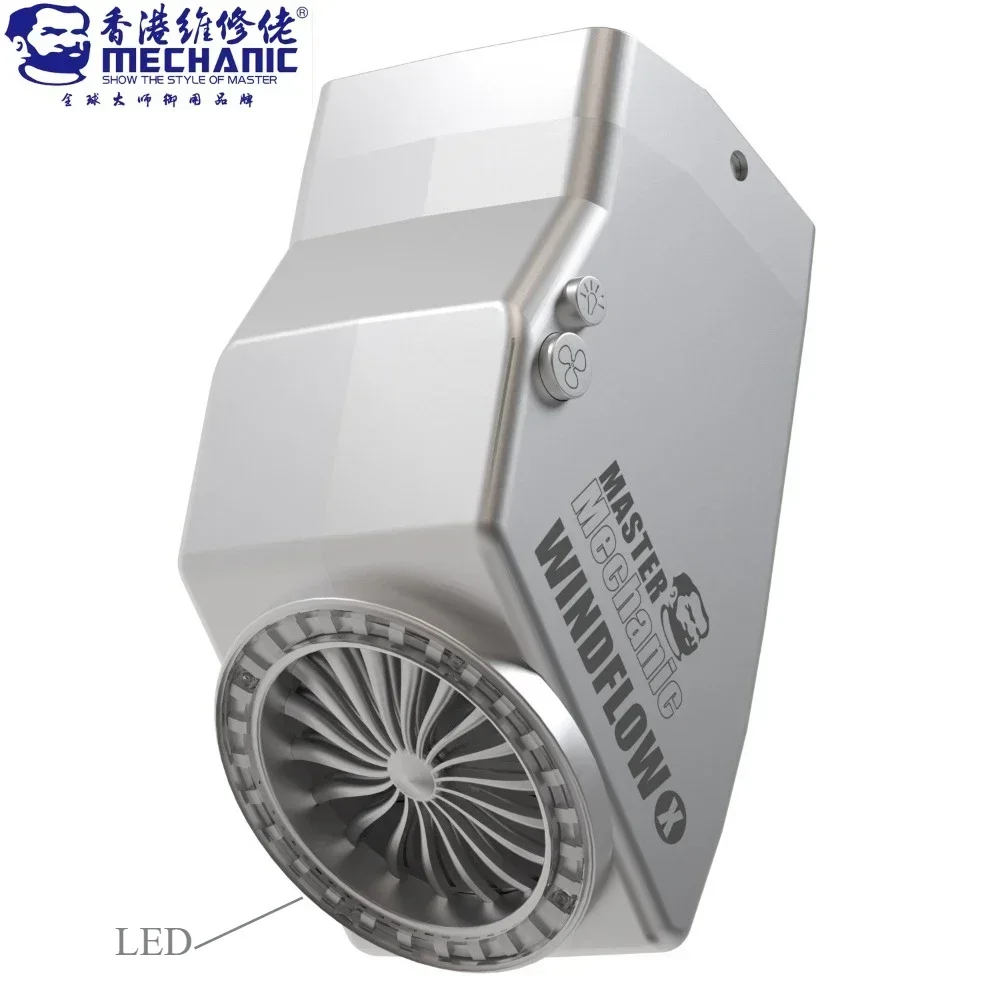 MECHANIC WindFlow X Exhaust Fan with Light Powerful Smoke Exhaust Tool Suitable for Microscopes Welding and Repair of Phone PCB