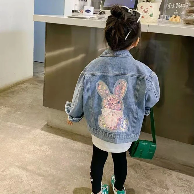 Vestes en Denim à manches longues pour filles de 2 à 10 ans, vêtements d\'extérieur pour enfants, manteaux en Denim, nouvelle collection