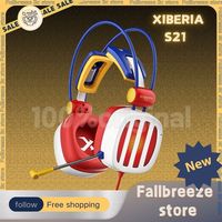 Xiberia S21 Gaming Headphones Over Ear Wired Headwear With Microphone Esports USB Noise Reduction Gamer Earphone Csgo Fps Gift