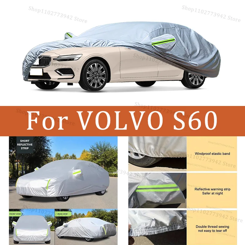 

Для VOLVO S60 уличная защита полный автомобильный чехол солнцезащитный козырек водостойкий пылезащитный внешний автомобильный чехол защитные автомобильные аксессуары