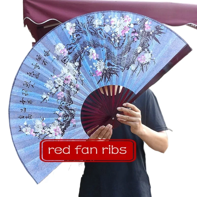 Folding Bamboo Large Big Hand Japanese Fan Classical Wall Mount Fan Living Room Decorative Plum Blossom Fans Chinese Decoration