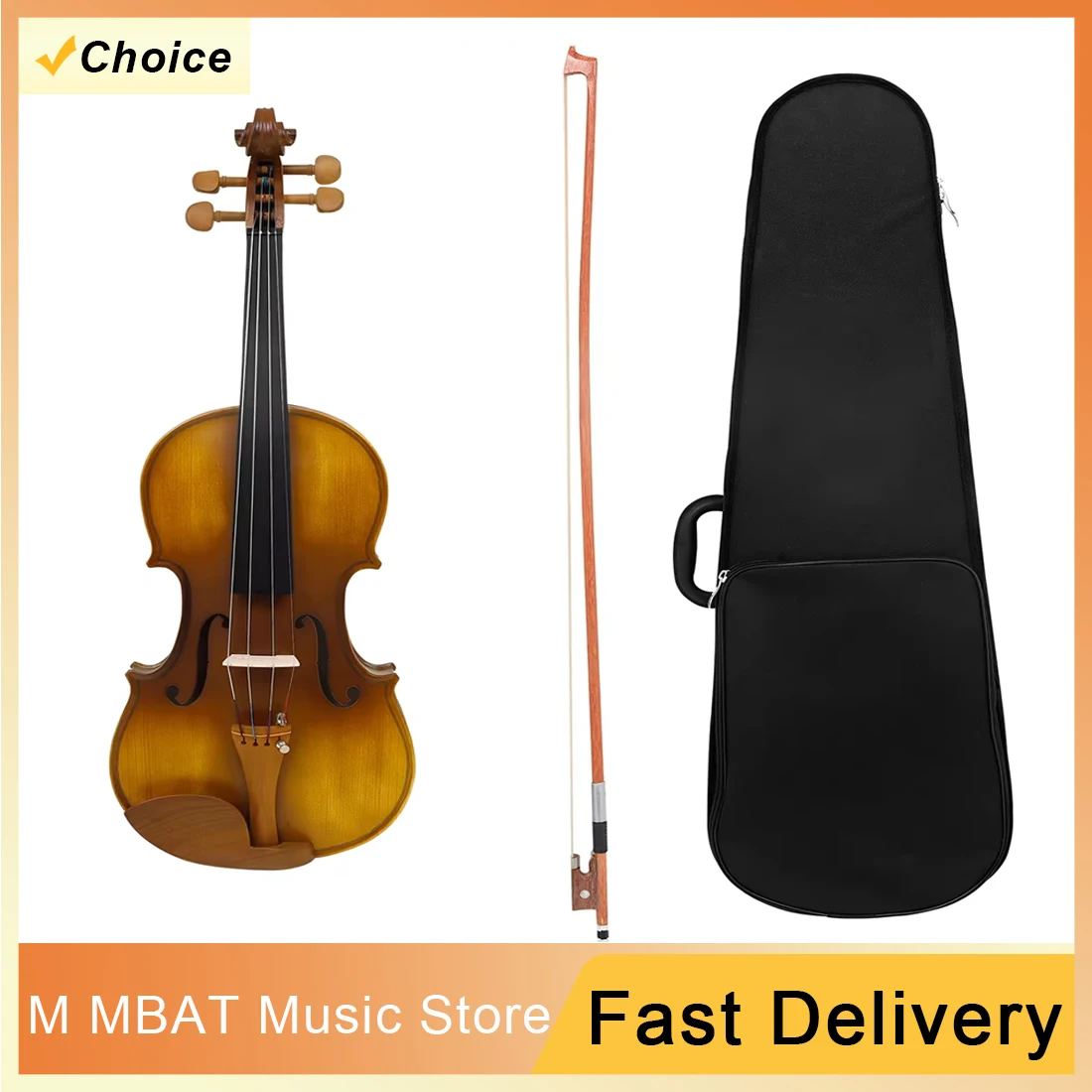 

AstonVilla AV-650 Violin 4/4 String Instrument Violin Suitable for Beginner Performance Practice Made of Spruce Wood and Ebony