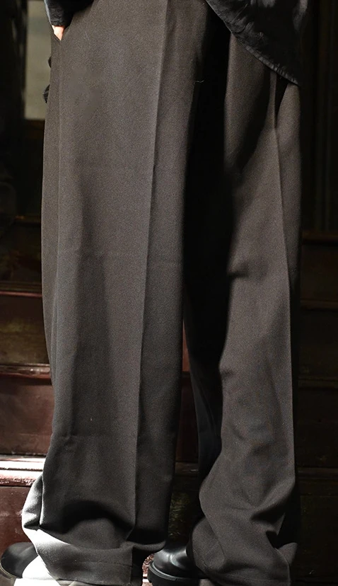 2025 ربيع الخريف جديد الراقية تصميم بسيط السراويل الرجال فضفاضة الراحة تنفس السراويل الطويلة شهم سستة بنطلون مستقيم #3