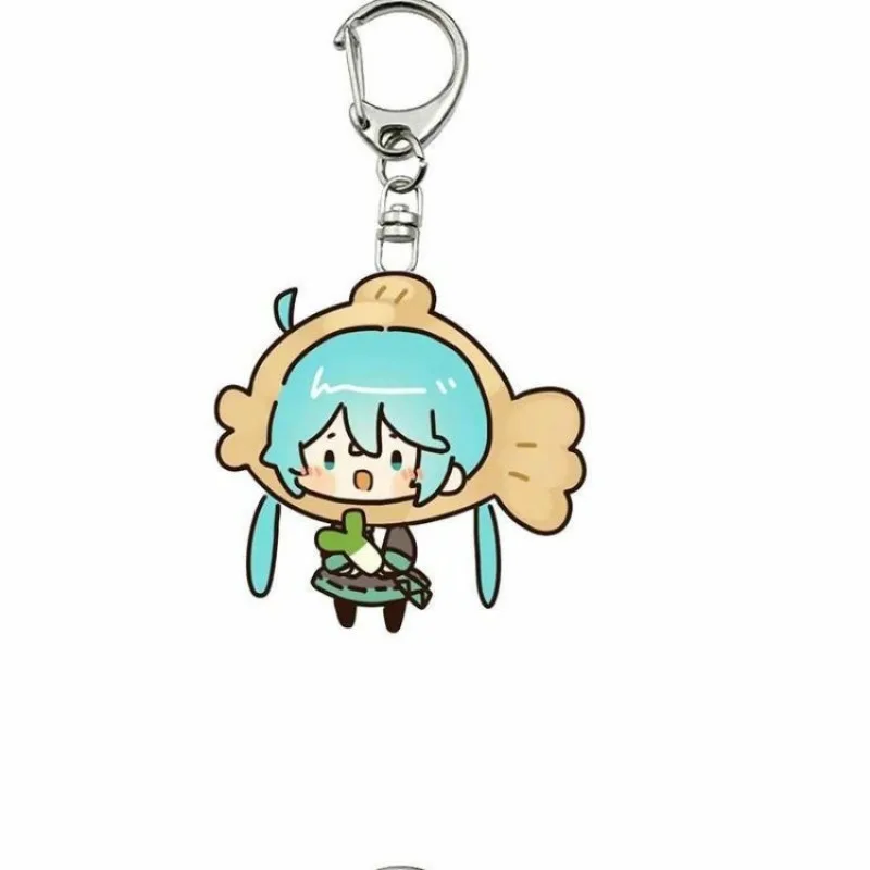 

6pcs Cute Hatsune New Miku Animation Peripheral Key Chain Girl Creative Key Pendant Acrylic Keychain Fans Anime Inspired Acrylic
