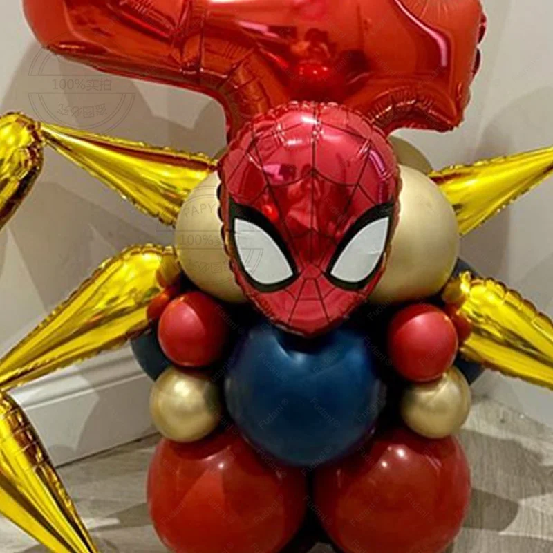 27pcs Super Hero Spiderman Foil Balloon Set Children Birthday Party Decoration Baby Shower Inflatable Boys Toy Balloon Decor