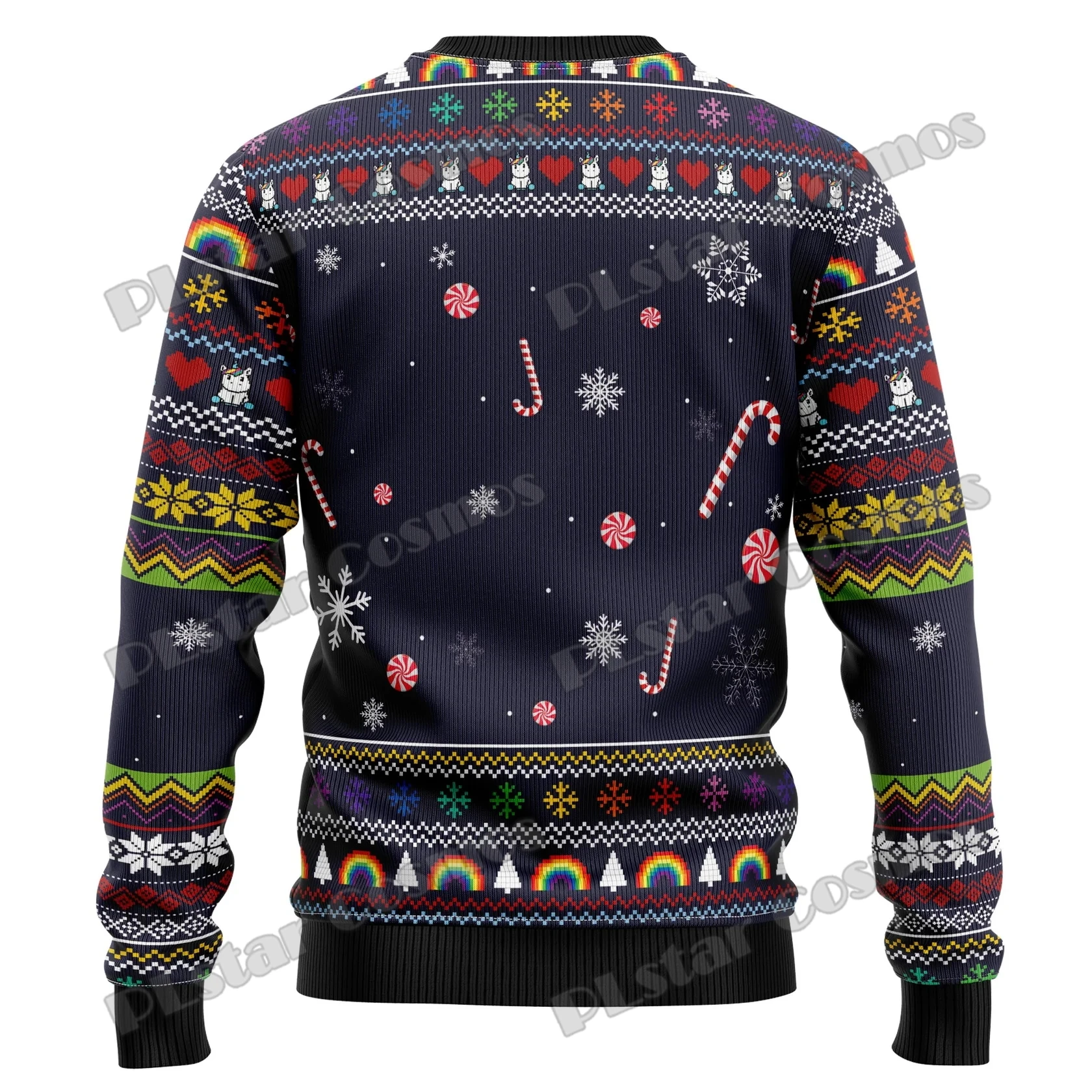 MYY11-suéter de punto con estampado 3D de Lobo y Luna para hombre, jersey de Navidad feo, informal, Unisex, Invierno