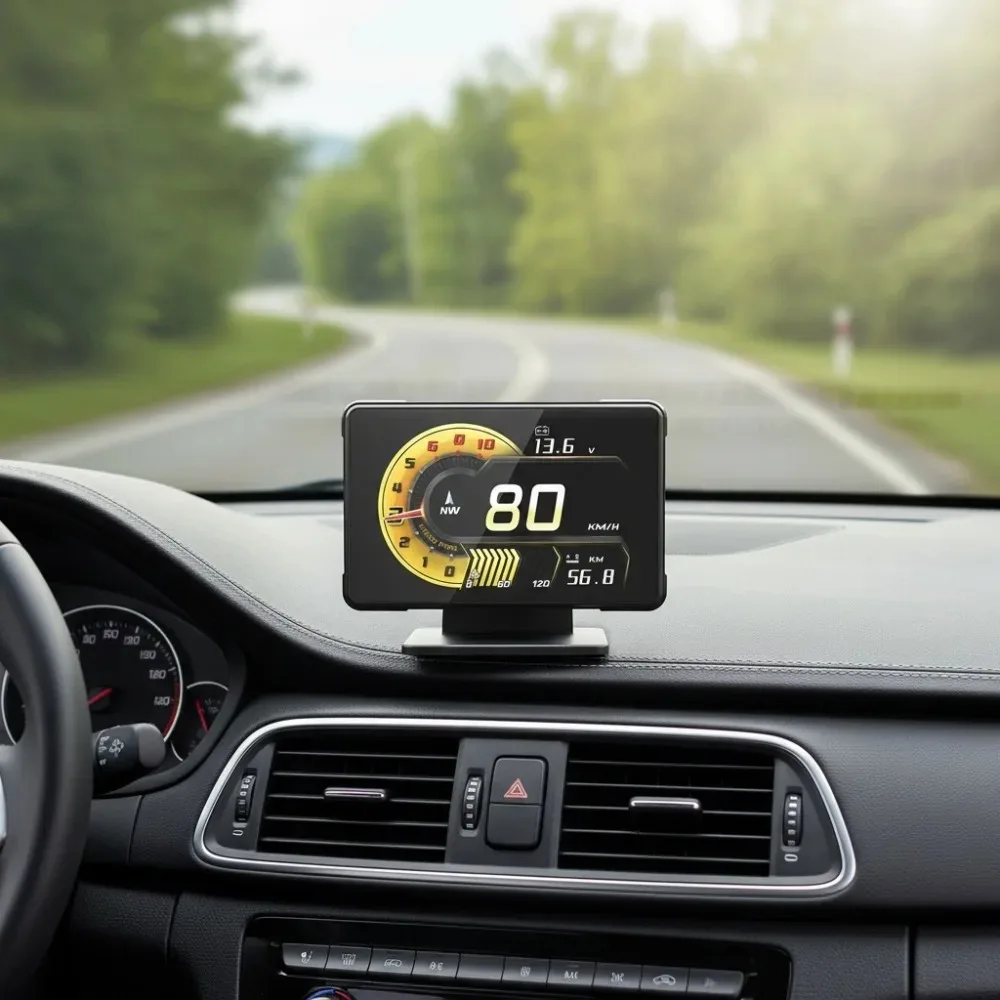 

Автомобильный HUD-дисплей на приборную панель, полноцветный ЖК-дисплей, модификация приборной панели OBD, автомобильный датчик A91 HUD