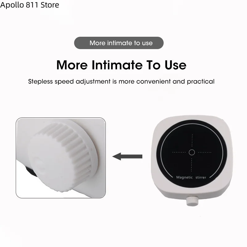 Magnetic Stirrer Kitchen Liquid Mixing Mini Laboratory Stirrer Portable Mixing Stick Mixing Board 1L 4000 RPM For Laboratories