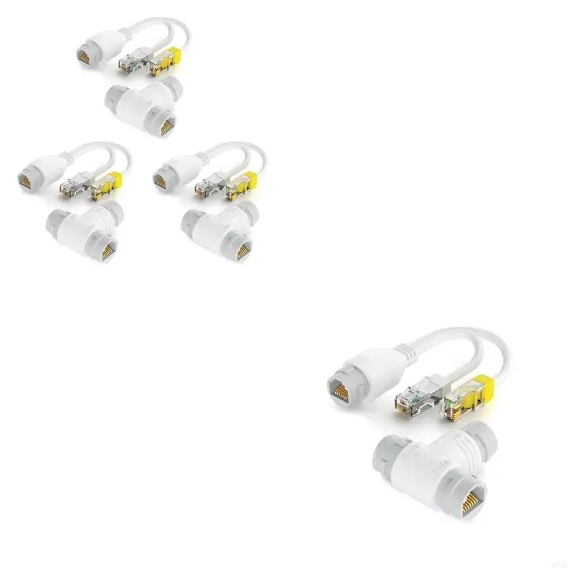 Networking Cable POE Splitter, Simplify Cabling with 2Device Connection for Surveillances Systems Efficiency Boosters 67JA