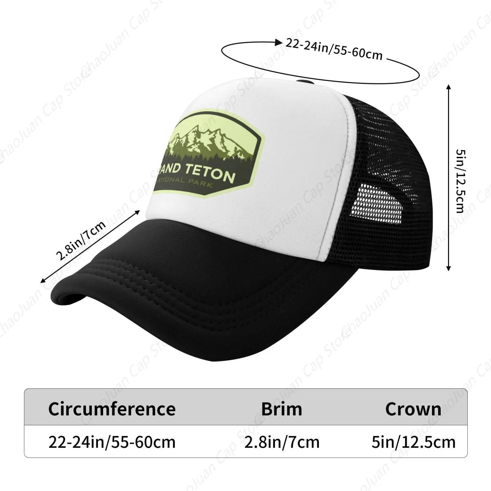 Womens Baseball Caps Hiking Cap Women Mesh Ball Hats Grand Teton National Park Hat