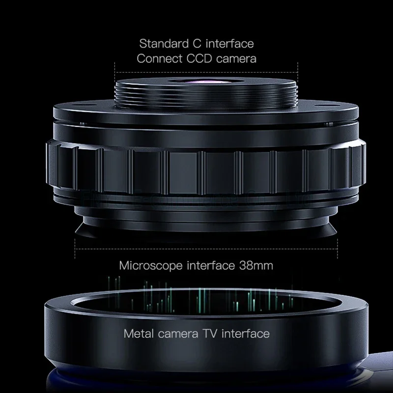 Microscopio estéreo Trinocular mecánico D75T, Zoom continuo 7X-50X, herramienta de observación biológica de detección de componentes electrónicos HD