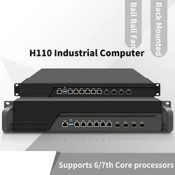 H110-6 Electric 4 гигабитная оптическая студийная мягкая маршрутизация i3-6300/i5-6400 промышленный компьютер с вычислением краев