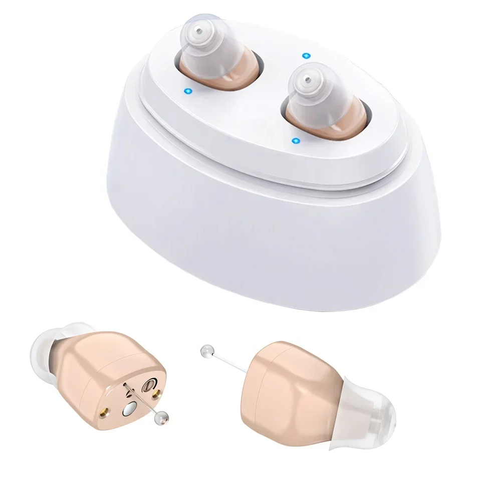 

Earing Aid For The Elderly Senior Health Care Products CIC Rechargeable OTC Hearing Aid With Noise Cancelling Adjustable