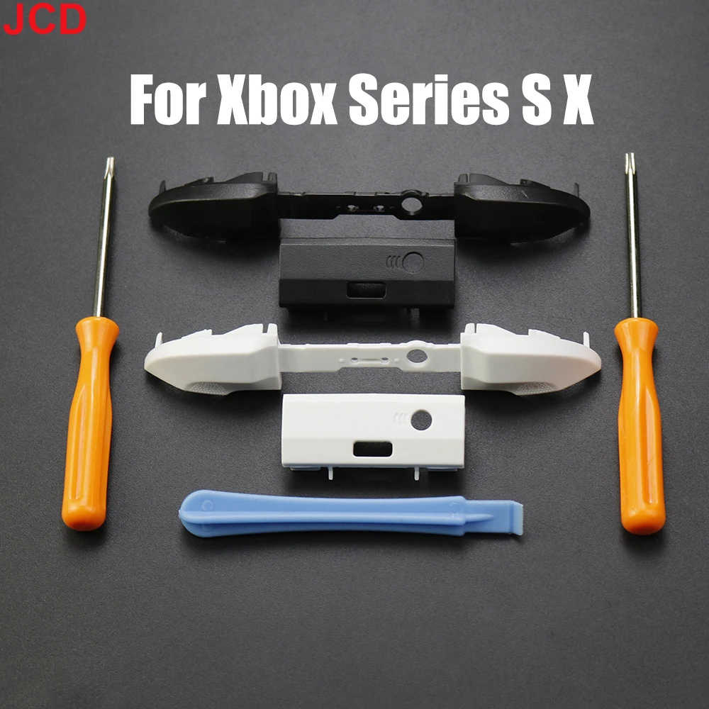 JCD 2 zestawy zderzaków RB LB przyciski do Xbox Series X S kontroler przycisk wyzwalacza środkowy uchwyt z śrubokrętem