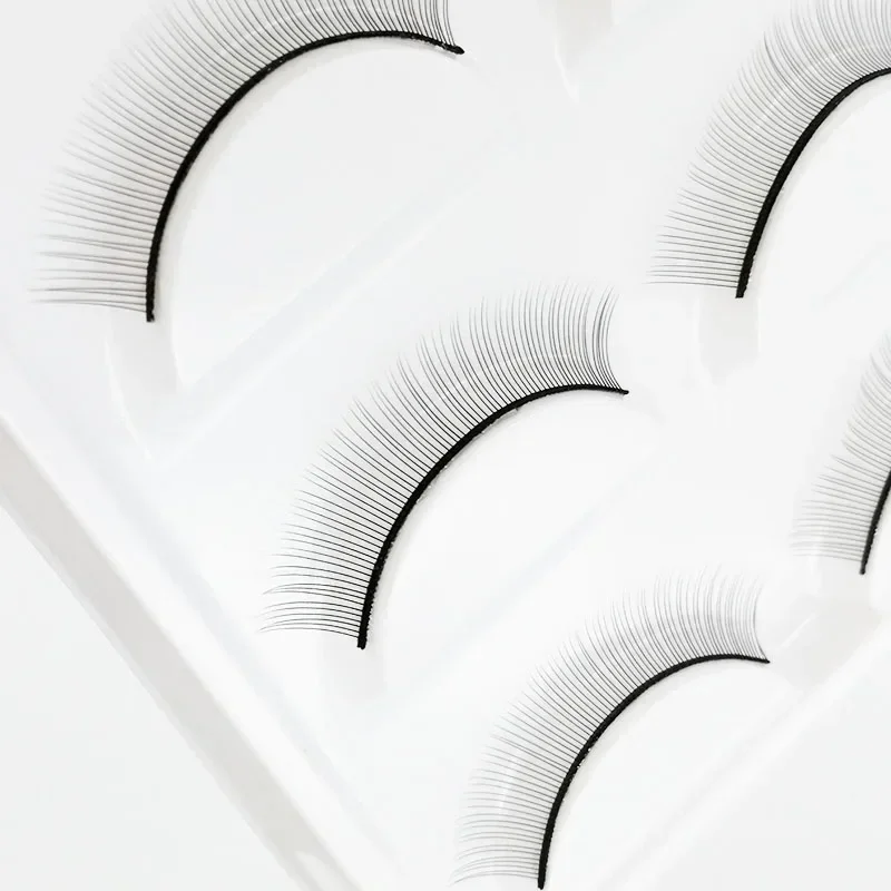 5 ペア 3D ミンクまつげメイクナチュラルショートフルストリップまつげブラックテリアショートミンクまつげスタイルつけまつげ