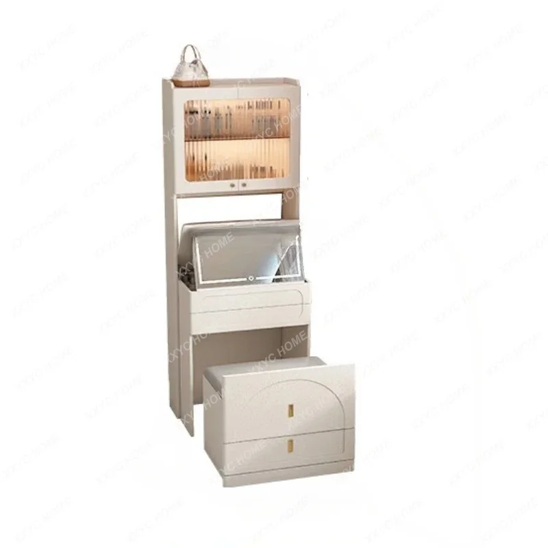 Apartment Bedroom Dressing Table Dressing Mirror Cosmetic Cabinet Integrated Bedside Table Modern Simple Multifunctional Co
