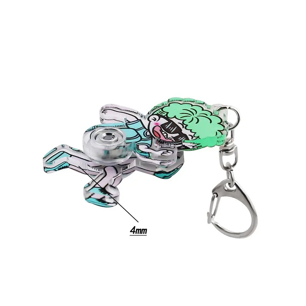 12 unids/set diseño divertido giroscopio giratorio llavero lindo estilo Anime característica giratoria mano Spinner giroscopio forma colgante