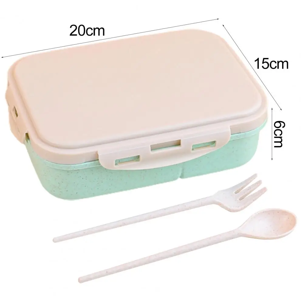 Sturdy Lunch Container Easy to Carry Bento Box 3 Compartments Microwave Picnic Food Fruit Container  Storage